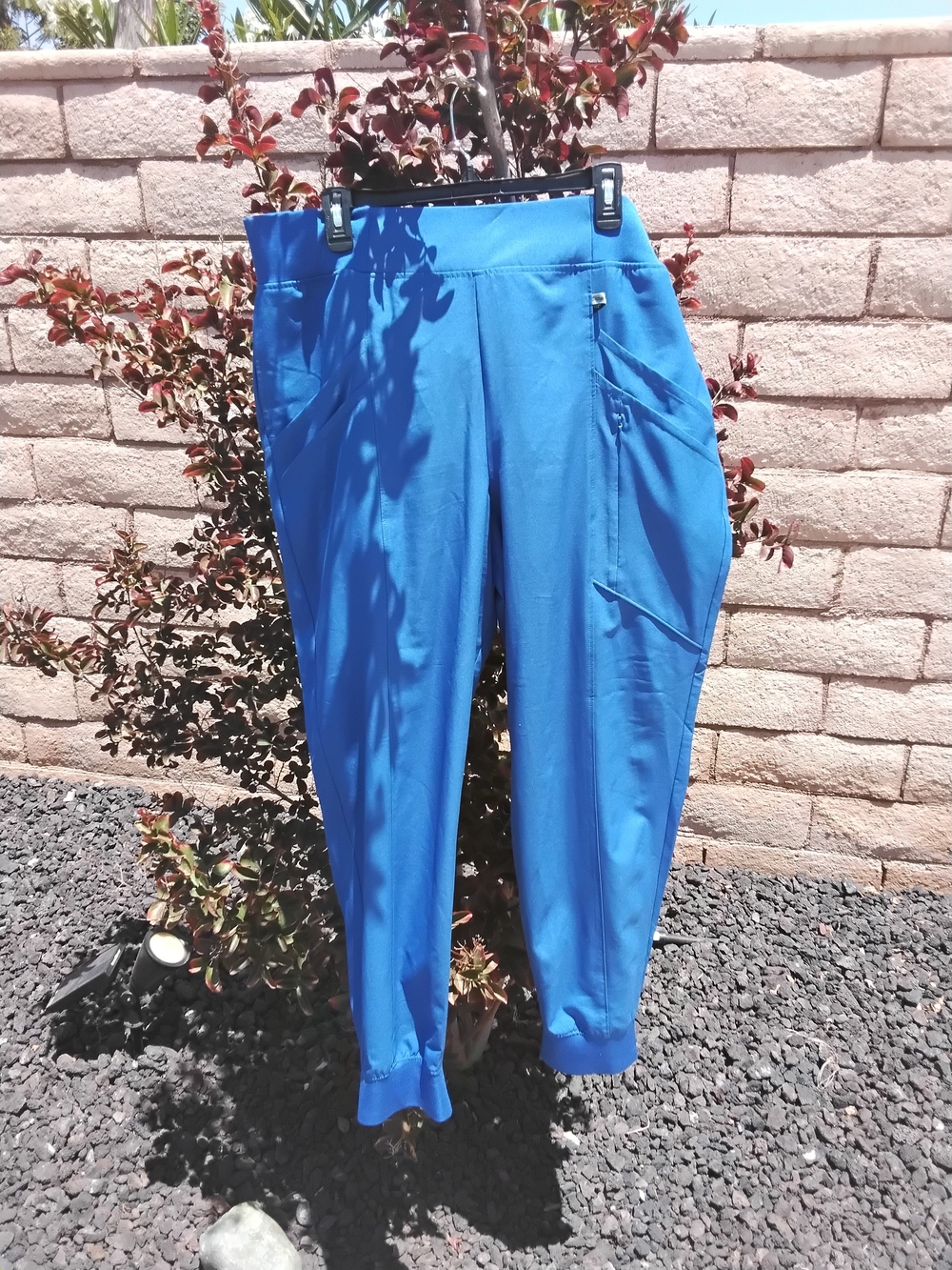 Women's Electric Blue Scrub Pants with Side Utility Pocket XL